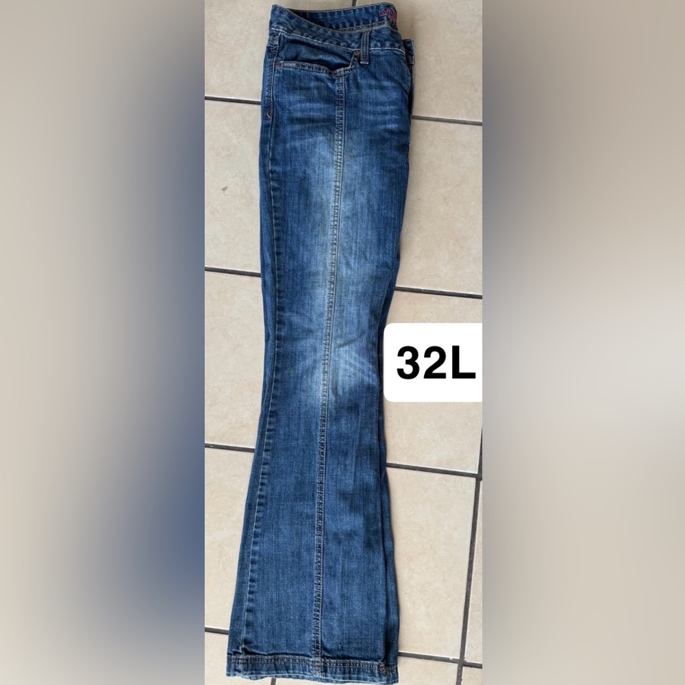 Women's Boot Cut Jeans in Deep Blue - Picture 1 of 4